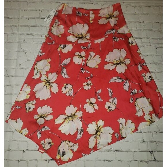 Nwt Worthington Womens Skirt Riley Floral Asymmetrical Hem Size 10 $49Retail - Picture 3 of 3